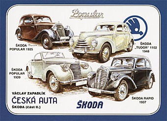 Václav Zapadlík - Česká auta - Škoda II. (známkový sešitek)